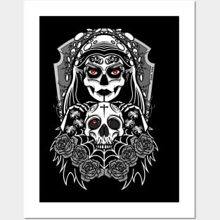 Day of the Dead - Dia de los muertos - Monochrome Posters and Art